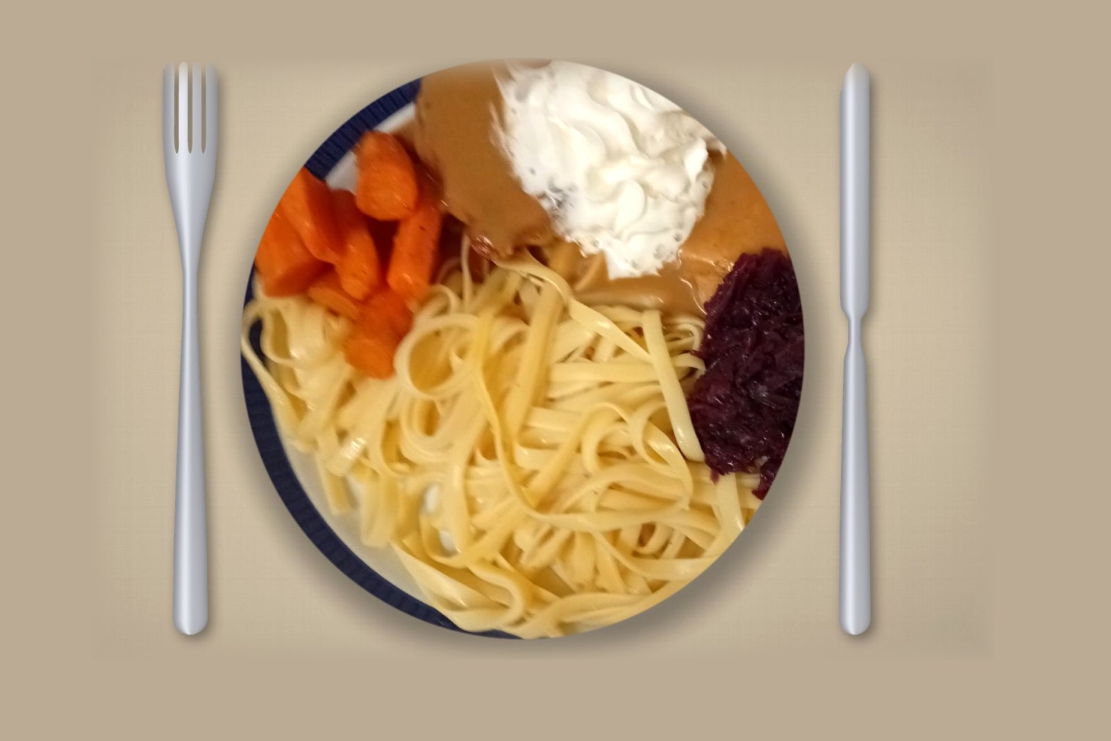 Rahmschnitzel Nudeln gemüse